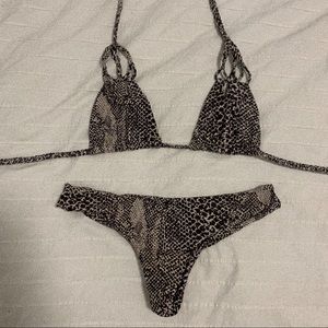 Acacia Snake Print Bikini Set